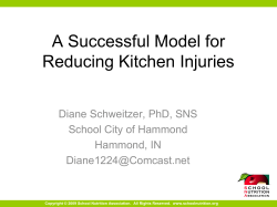 A Successful Model For Reducing Kitchen Injuries