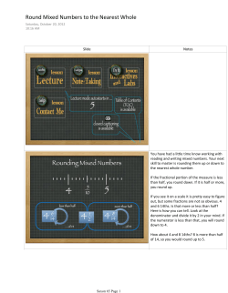 Round Mixed Numbers to the Nearest Whole