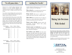 Making Safe Decisions With Alcohol