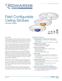 Data Sheet E85001-0557 -- Genesis Ceiling Strobes