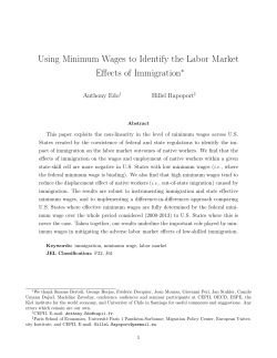 Using Minimum Wages to Identify the Labor Market Effects of