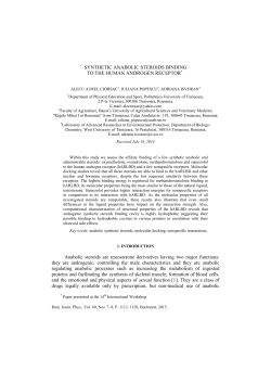SYNTHETIC ANABOLIC STEROIDS BINDING TO THE HUMAN