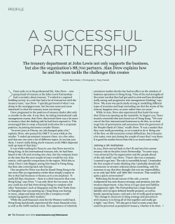 a successful partnership - Association of Corporate Treasurers
