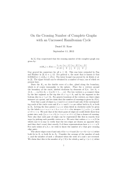 On the Crossing Number of Complete Graphs with an