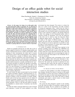 Design of an office guide robot for social interaction studies