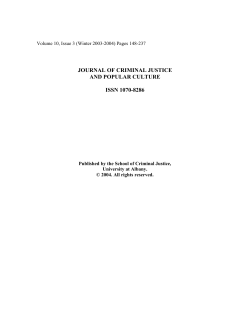 Journal of Criminal Justice and Popular Culture, 10