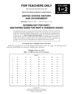 and rating guide for part ii (thematic essay)