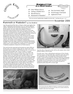 November 2006 Mammoth or Mastodon?
