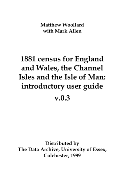 1881 census for England and Wales, the Channel Isles and the Isle