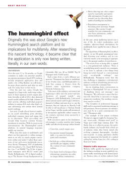 The hummingbird effect
