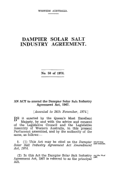 dampier solar salt industry agreement.