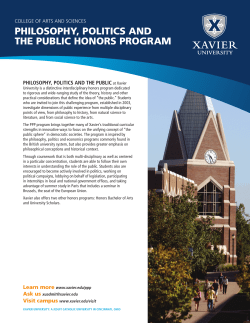 philosophy, politics and the public honors program