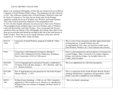 South Windsor Local History - South Windsor Public Library