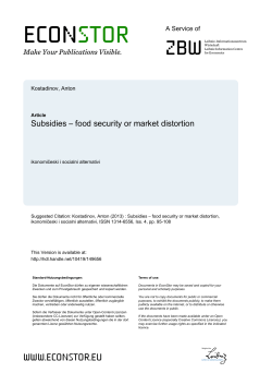 Subsidies - EconStor