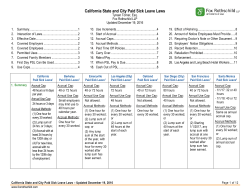 California State and City Paid Sick Leave Laws