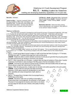 24 Flying in Formation - Oklahoma 4-H