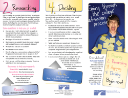 Deciding Researching Going through the college admission process?