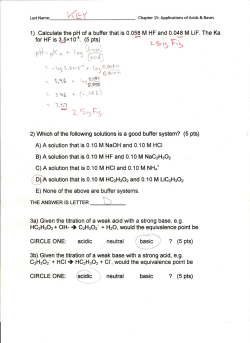 CIRCLE ONE: acidic neutral ~V ? (5 pts)