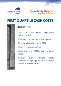 first quartile cash costs