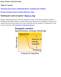 Endergonic and exergonic