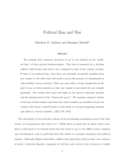 Political Bias and War