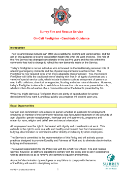 Surrey Fire and Rescue Service On-Call Firefighter