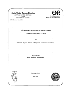 Sedimentation rates in Horseshoe Lake, Alexander County, Illinois