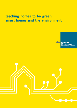 teaching homes to be green: smart homes and the