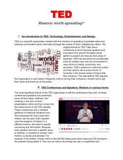 Rhetoric worth spreading​*