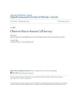 Observer Bias in Anuran Call Surveys