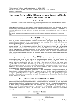 Non woven fabric and the difference between Bonded and