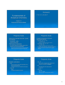 Polyfunctional Acids and Bases