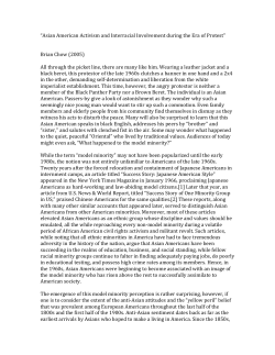 Asian American Activism and Interracial