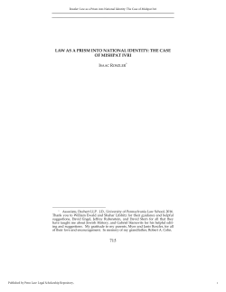 Law as a Prism into National Identity: The Case of Mishpat Ivri