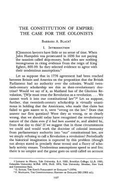 Constitution of Empire: The Case for the Colonists