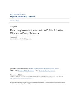 Polarizing Issues in the American Political Parties