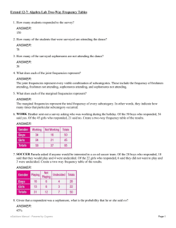 1. How many students responded to the survey? ANSWER: 150 2