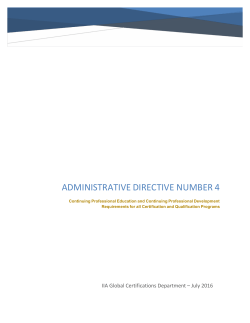 Administrative Directive Number 4