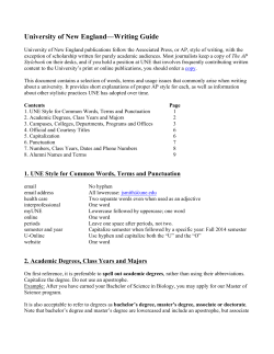 Style Guide - University of New England