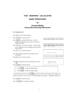 TI-86 GRAPHING CALCULATOR