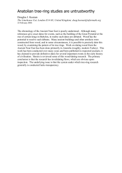 Anatolian tree-ring studies are untrustworthy