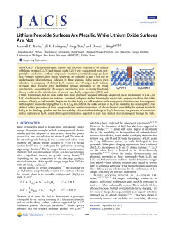 Lithium Peroxide Surfaces Are Metallic, While Lithium Oxide