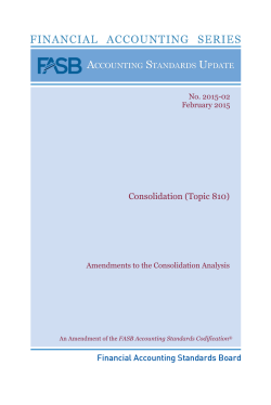 Consolidation (Topic 810) - FASB Accounting Standards Codification