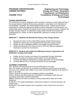 Foundations of Energy Technologies