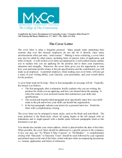 The Cover Letter