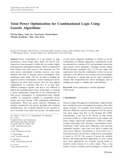 Total Power Optimization for Combinational Logic Using Genetic