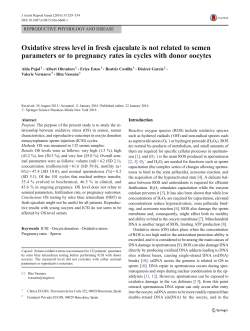 Oxidative stress level in fresh ejaculate is not related to semen
