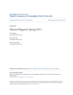 Alumni Magazine Spring 2015 - Digital Commons at Framingham