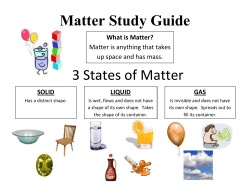 2nd Grade Matter Study Guide