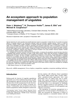 An ecosystem approach to population management of ungulates